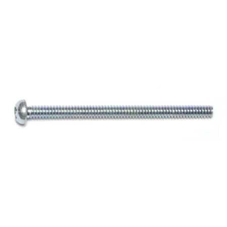 Midwest Fastener #6-32 x 2 in Phillips Round Machine Screw, Zinc Plated Steel, 30 PK 63587